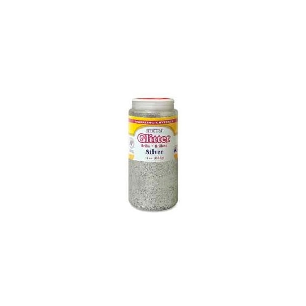 Pacon Corporation Pacon Sparkling Crystals Glitter, 16 oz., Silver 91710 - main